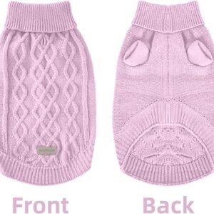 Dog MengMengDa Pullover Sweater Soft & Warm Pink/Purple Size Small FAST SHIP!!